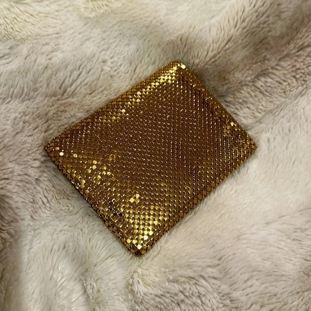 Whiting & Davis VINTAGE Gold Mesh Folded Wallet